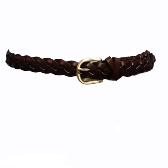 No label Accessories - Plaited brown belt with gold clip - free size